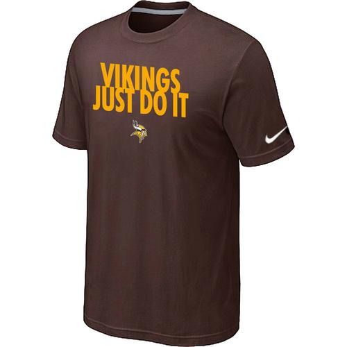 Nike Minnesota Vikings Just Do It Brown NFL T-Shirt Cheap
