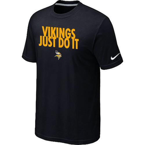 Nike Minnesota Vikings Just Do It Black NFL T-Shirt Cheap