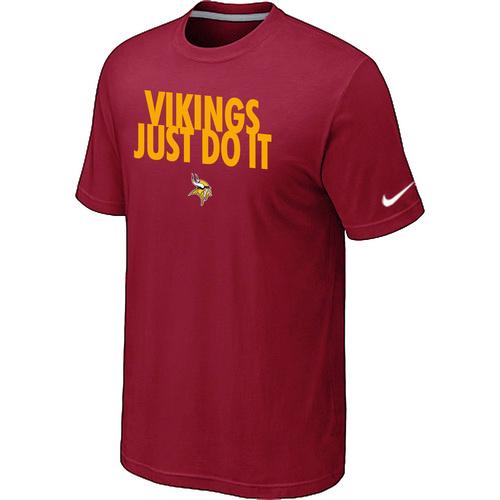 Nike Minnesota Vikings Just Do It Red NFL T-Shirt Cheap