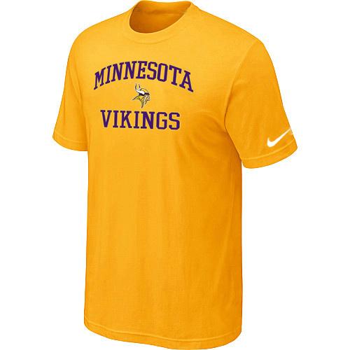 Minnesota Vikings Heart & Soul Yellow T-Shirt Cheap