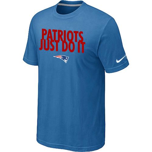 Nike New England Patriots Just Do It light Blue NFL T-Shirt Cheap
