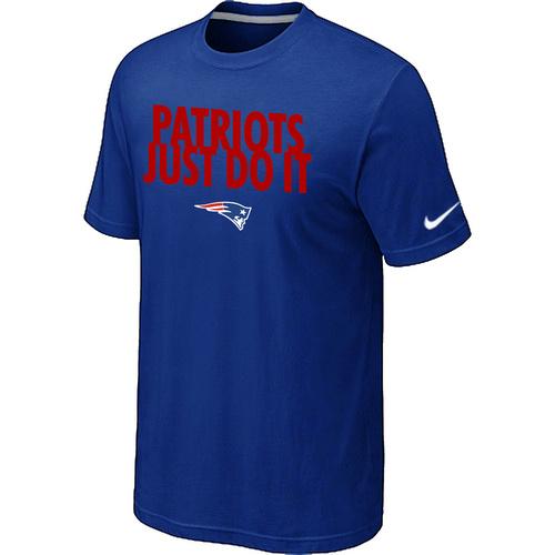 Nike New England Patriots Just Do It Blue NFL T-Shirt Cheap