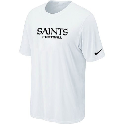 Nike New Orleans Saints Sideline Legend Authentic Font White NFL T-Shirt Cheap