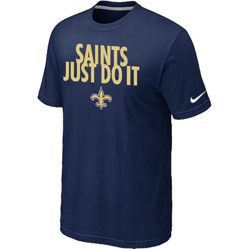 Nike New Orleans Saints Just Do It D.Blue NFL T-Shirt Cheap