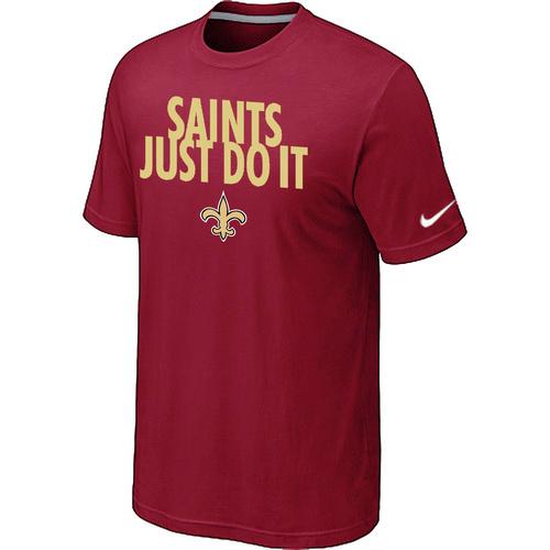 Nike New Orleans Saints Just Do It Red NFL T-Shirt Cheap