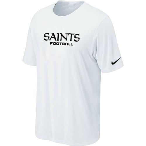 Nike New Orleans Saints Sideline Legend Authentic Font Dri-FIT T-Shirt White Cheap