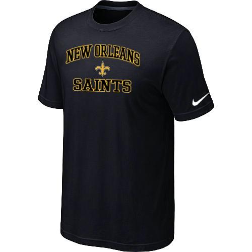 New Orleans Saints Heart & Soul Black T-Shirt Cheap