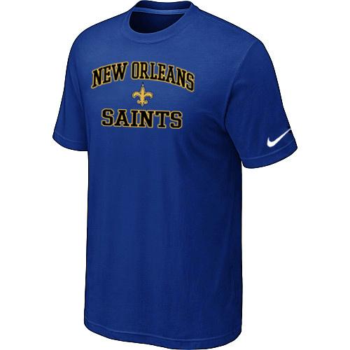 New Orleans Saints Heart & Soul Blue T-Shirt Cheap