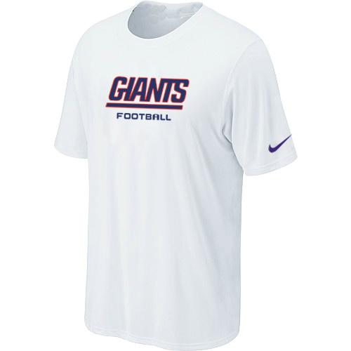 Nike New York Giants Sideline Legend Authentic Font White NFL T-Shirt Cheap