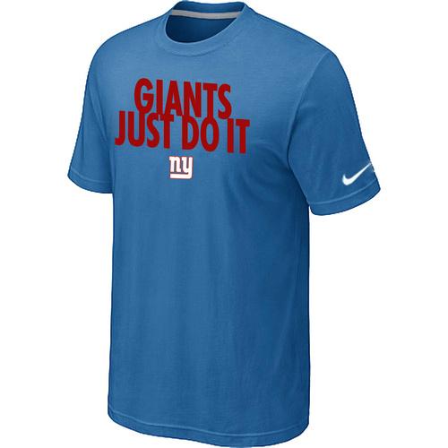 Nike New York Giants Just Do It light Blue NFL T-Shirt Cheap