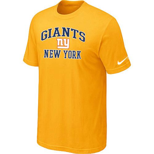 New York Giants Heart & Soul Yellow T-Shirt Cheap