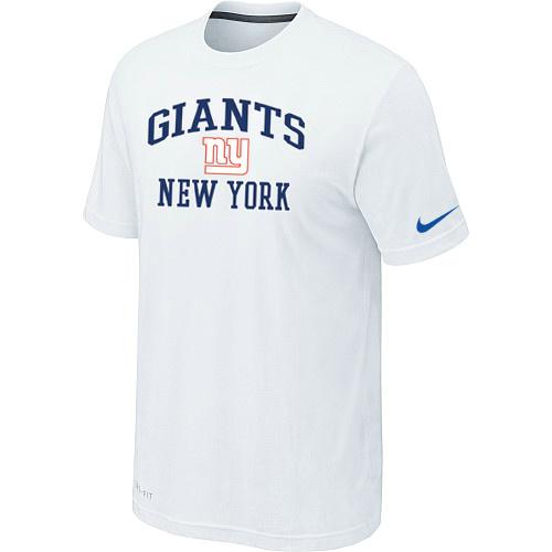 New York Giants Heart & Soul White T-Shirt Cheap
