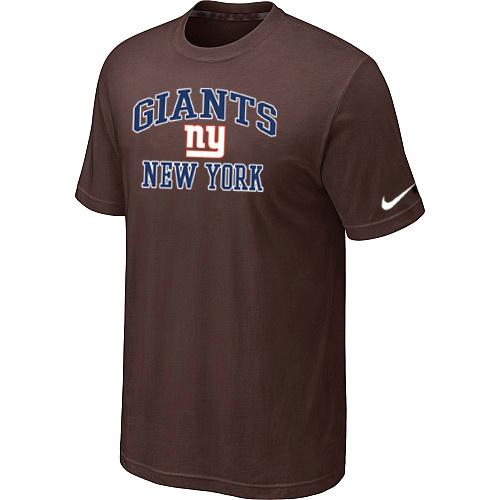New York Giants Heart & Soul Brown T-Shirt Cheap