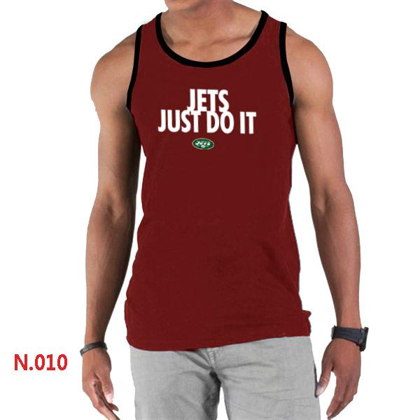 Nike NFL New York Jets Sideline Legend Authentic Logo men Tank Top Red 2 Cheap