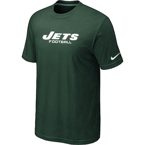 Nike New York Jets Sideline Legend Authentic Font Green NFL T-Shirt Cheap