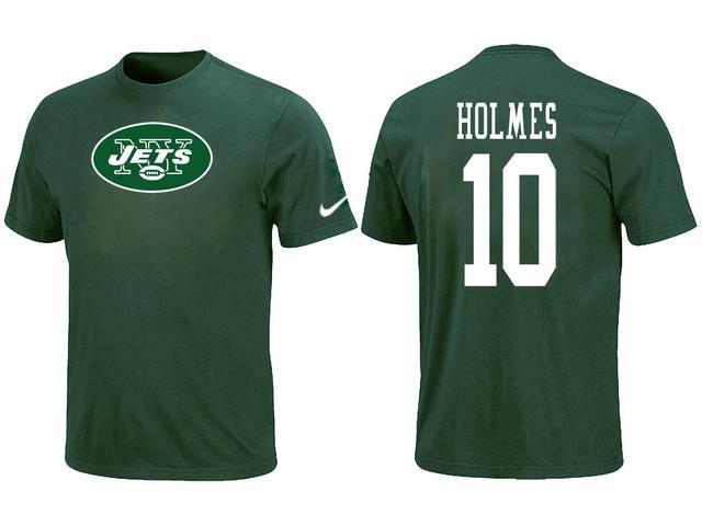 Nike New York Jets Santonio Holmes Name & Number Green NFL T-Shirt Cheap