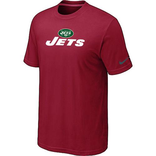 Nike New York Jets Authentic Logo - Team Red NFL T-Shirt Cheap
