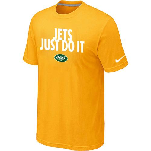 Nike New York Jets Just Do ItYellow NFL T-Shirt Cheap