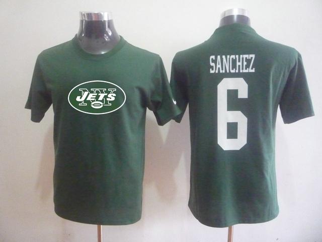 New York Jets 6 Mark Sanchez Name & Number T-Shirt Cheap