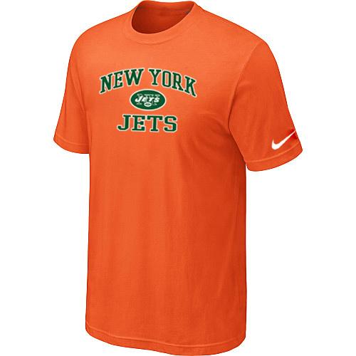 New York Jets Heart & Soul Orange T-Shirt Cheap