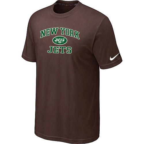New York Jets Heart & Soul Brown T-Shirt Cheap