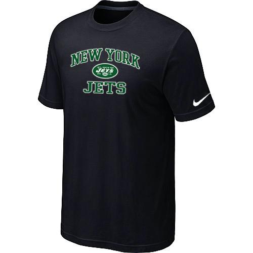 New York Jets Heart & Soul Black T-Shirt Cheap