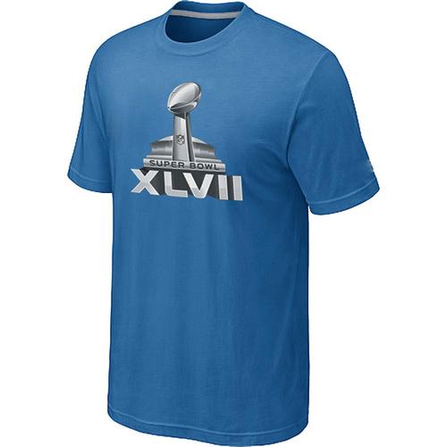 Nike Super Bowl XLVII Logo light Blue NFL T-Shirt Cheap