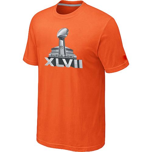 Nike Super Bowl XLVII Logo Orange NFL T-Shirt Cheap