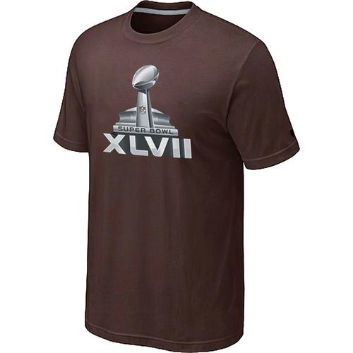 Nike Super Bowl XLVII Logo Brown NFL T-Shirt Cheap