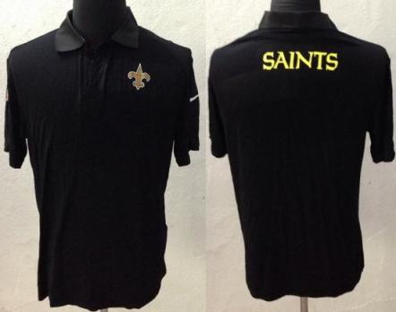 Nike New Orleans Saints Black 2013 Coaches Performance NFL Polo Shirt Cheap