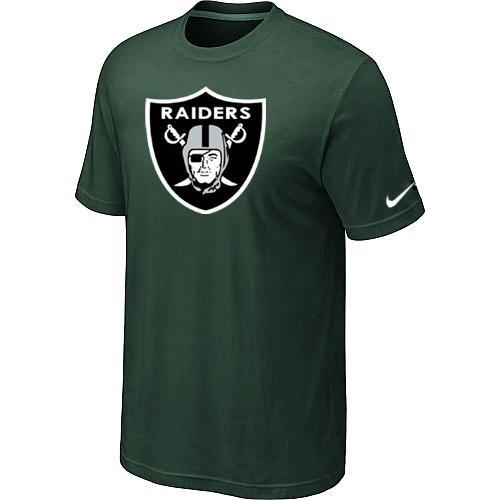 Oakland Raiders Sideline Legend Authentic Logo Dri-FIT T-Shirt D.Green Cheap