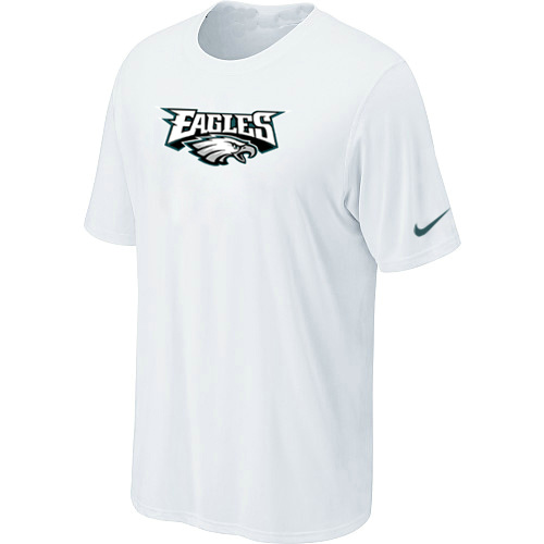 Nike Philadelphia Eagles Authentic Logo White NFL T-Shirt Cheap
