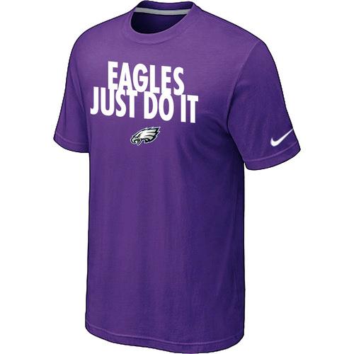 Nike Philadelphia Eagles Just Do It Purple NFL T-Shirt Cheap