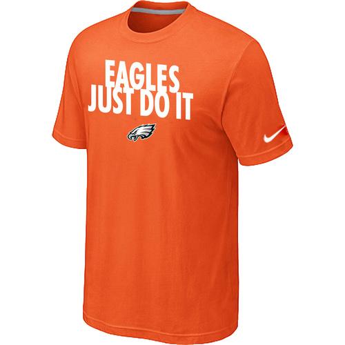 Nike Philadelphia Eagles Just Do It Orange NFL T-Shirt Cheap