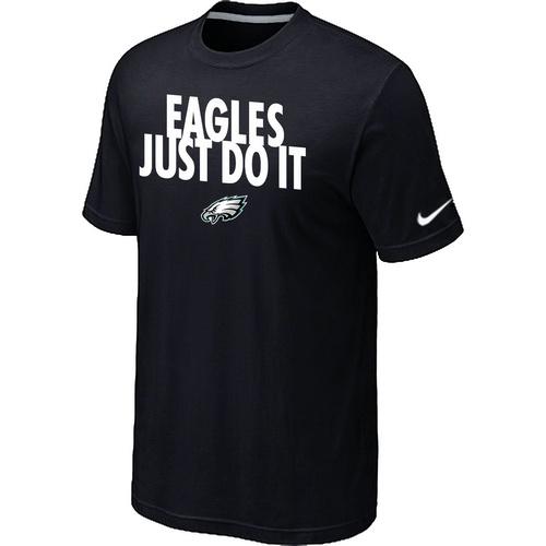 Nike Philadelphia Eagles Just Do It Black NFL T-Shirt Cheap
