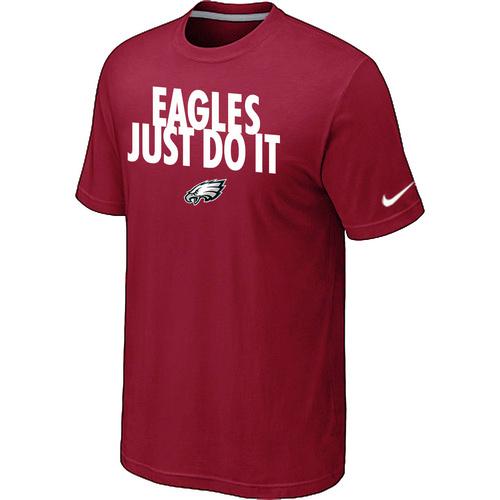 Nike Philadelphia Eagles Just Do It Red NFL T-Shirt Cheap
