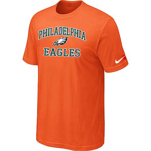 Philadelphia Eagles Heart & Soul Orange T-Shirt Cheap