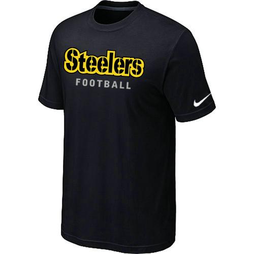 Nike Pittsburgh Steelers Sideline Legend Authentic Font Black NFL T-Shirt Cheap