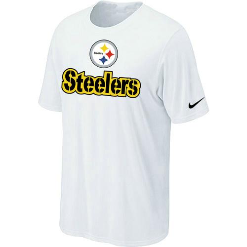 Nike Pittsburgh Steelers Authentic Logo White NFL T-Shirt Cheap