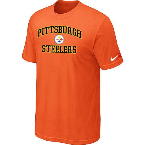 Pittsburgh Steelers Heart & Soul Orange T-Shirt Cheap