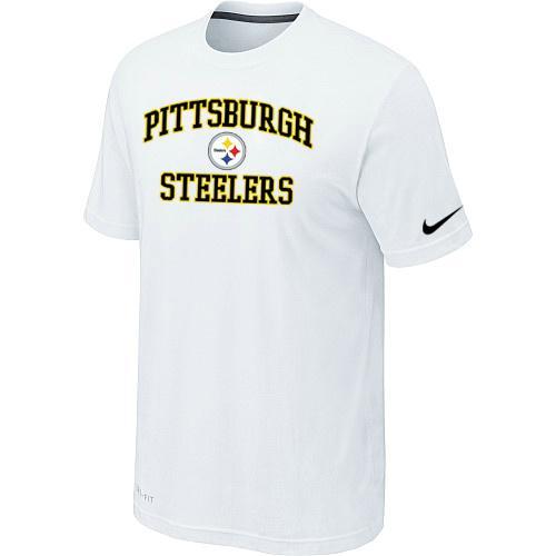 Pittsburgh Steelers Heart & Soul White T-Shirt Cheap