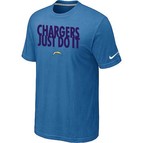 Nike San Diego Charger Just Do It light Blue NFL T-Shirt Cheap