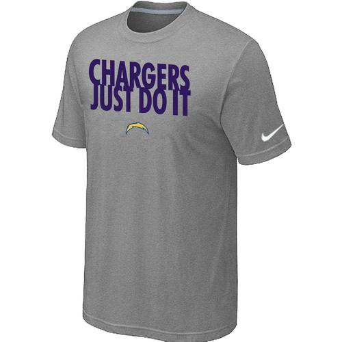 Nike San Diego Charger Just Do It L.Grey NFL T-Shirt Cheap