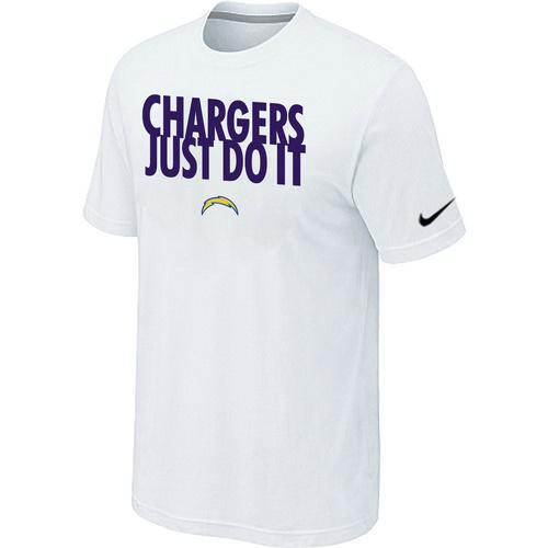 Nike San Diego Charger Just Do It White NFL T-Shirt Cheap