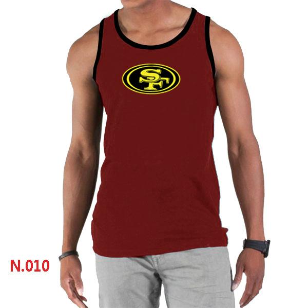 Nike NFL San Francisco 49ers Sideline Legend Authentic Logo men Tank Top Red 6 Cheap