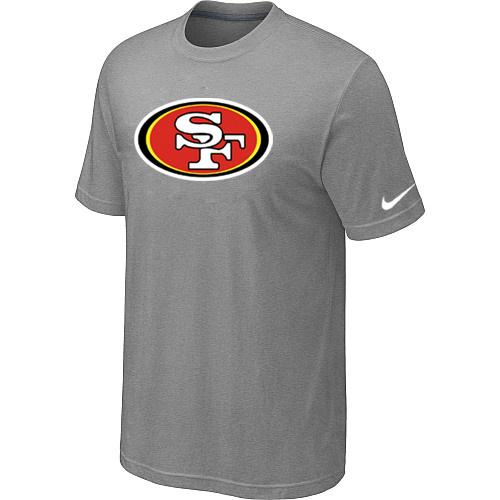 Nike San Francisco 49ers Sideline Legend Authentic Logo Dri-FIT Light grey NFL T-Shirt Cheap