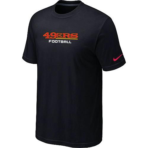 Nike San Francisco 49ers Sideline Legend Authentic Font Black NFL T-Shirt Cheap
