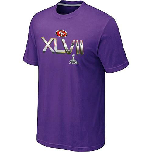 Nike San Francisco 49ers Super Bowl XLVII On Our Way Purple NFL T-Shirt Cheap