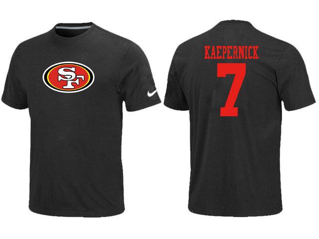 Nike San Francisco 49ers 7 Kaepernick Name & Number Black NFL T-Shirt Cheap