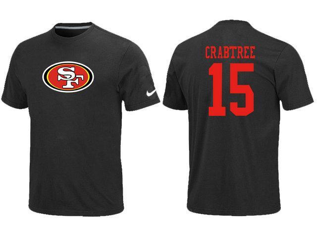 Nike San Francisco 49ers 15 CRABTREE Name & Number Black NFL T-Shirt Cheap